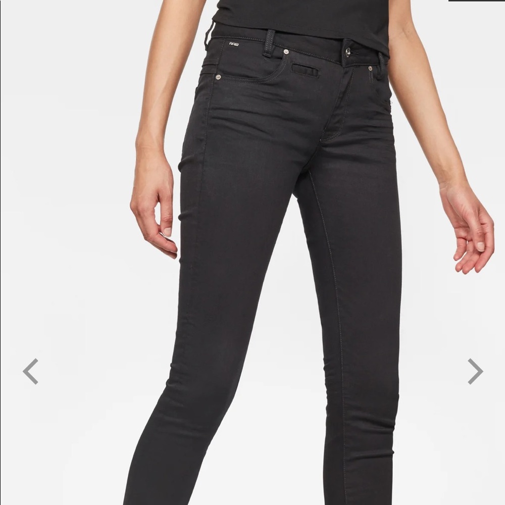 G-Star D-STAQ 5-pocket Black Mid Skinny jeans 27x32